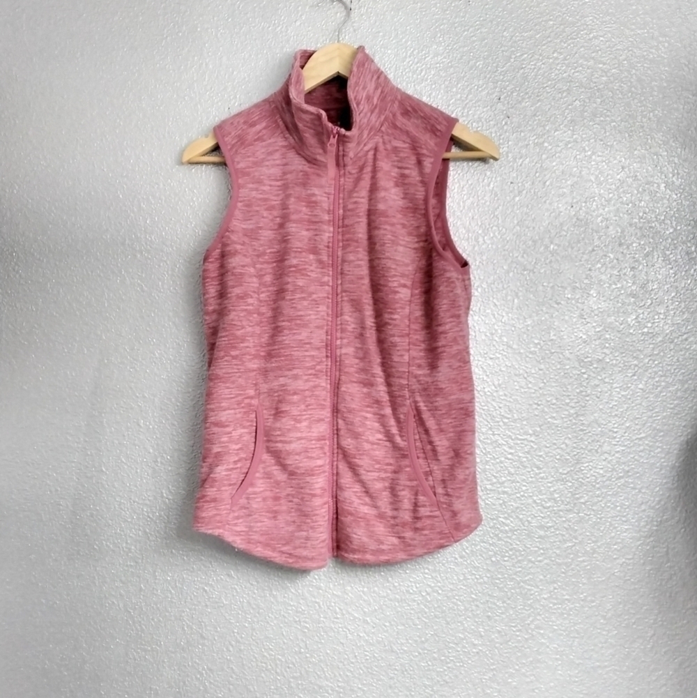 St. John's Bay Active Women's Pink Heathered Vest    Size M